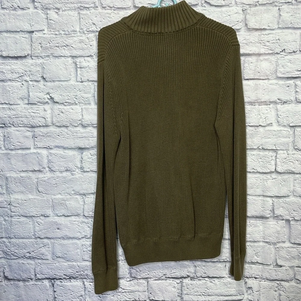 J Crew Pull over Sweater olive 100% cotton size M